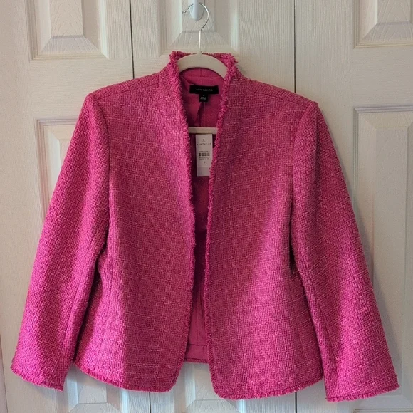 Beautiful Ann Taylor NWT Tweed Pink Women's Jacket & Dress - Picture 3 of 8